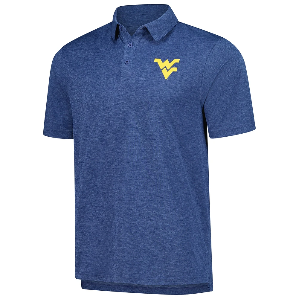Men's Heather Navy West Virginia Mountaineers Carbon Polo