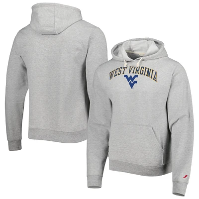 Men's League Collegiate Wear Heather Gray West Virginia Mountaineers Arch Essential Pullover Hoodie