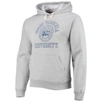 Men's League Collegiate Wear Heathered Gray West Virginia Mountaineers Seal Neuvo Essential Fleece Pullover Hoodie