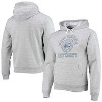 Men's League Collegiate Wear Heathered Gray West Virginia Mountaineers Seal Neuvo Essential Fleece Pullover Hoodie