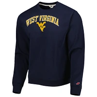 Hommes League Collegiate Wear Navy West Virginia Mountaineers 1965 Arch Essential Sweatshirt épais