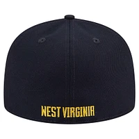 Casquette ajustée 59FIFTY bleu marine des West Virginia Mountaineers de New Era pour homme