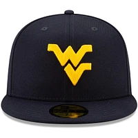 Men's New Era Navy West Virginia Mountaineers Basic 59FIFTY Team Fitted Hat