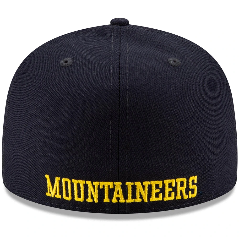 Men's New Era Navy West Virginia Mountaineers Basic 59FIFTY Team Fitted Hat