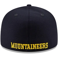 Men's New Era Navy West Virginia Mountaineers Basic 59FIFTY Team Fitted Hat