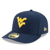 Men's New Era White/Navy West Virginia Mountaineers Basic Low Profile 59FIFTY Fitted Hat