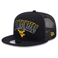 Casquette Snapback 9FIFTY Snapback pour hommes des West Virginia Mountaineers Grade Trucker New Era