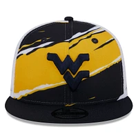 Men's New Era Navy West Virginia Mountaineers Tear Trucker 9FIFTY Snapback Hat