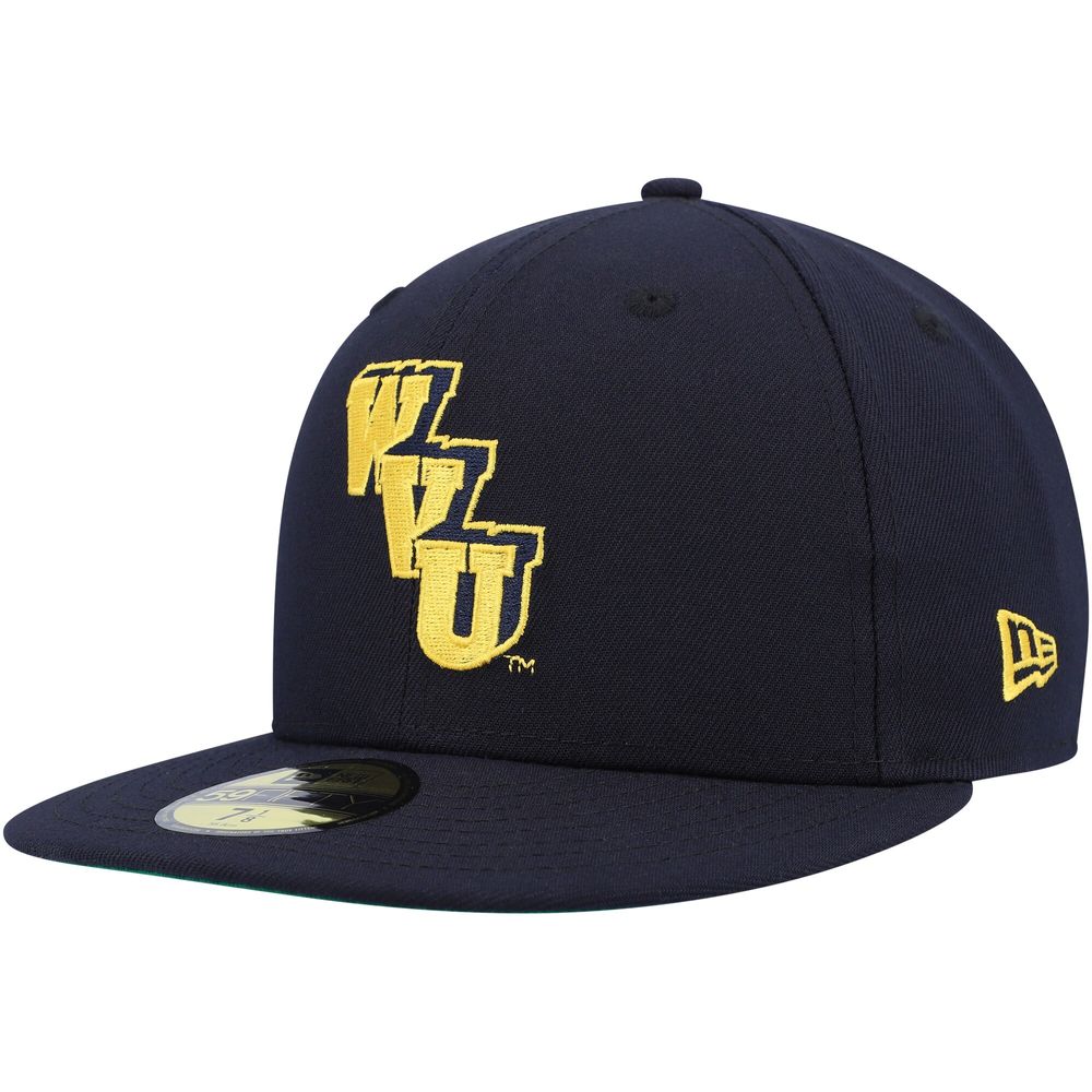 Men's New Era Navy West Virginia Mountaineers Vault Multi 59FIFTY Fitted Hat