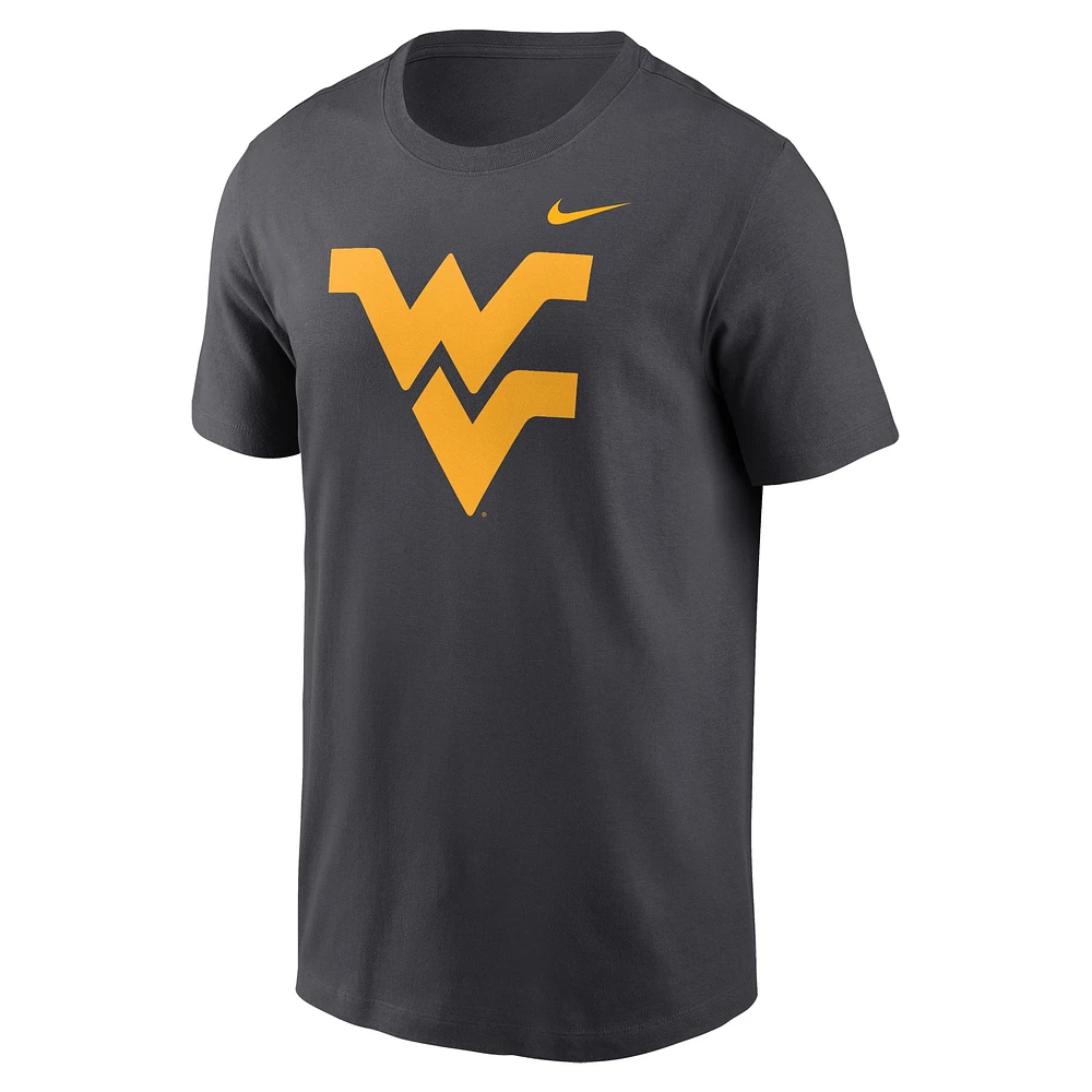 T-shirt Nike anthracite pour homme avec logo Primetime Evergreen des West Virginia Mountaineers