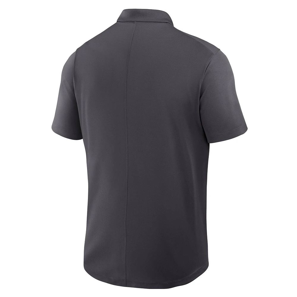 Polo Nike Anthracite West Virginia Mountaineers Primetime Victory pour homme avec logo principal Performance