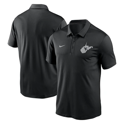 Polo Nike Performance noir West Virginia Mountaineers pour homme