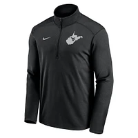 Haut Nike noir à demi-zip pour homme West Virginia Mountaineers Pacer Performance