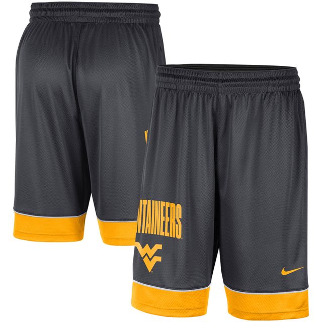 Short Nike anthracite/or West Virginia Mountaineers Fast Break pour homme