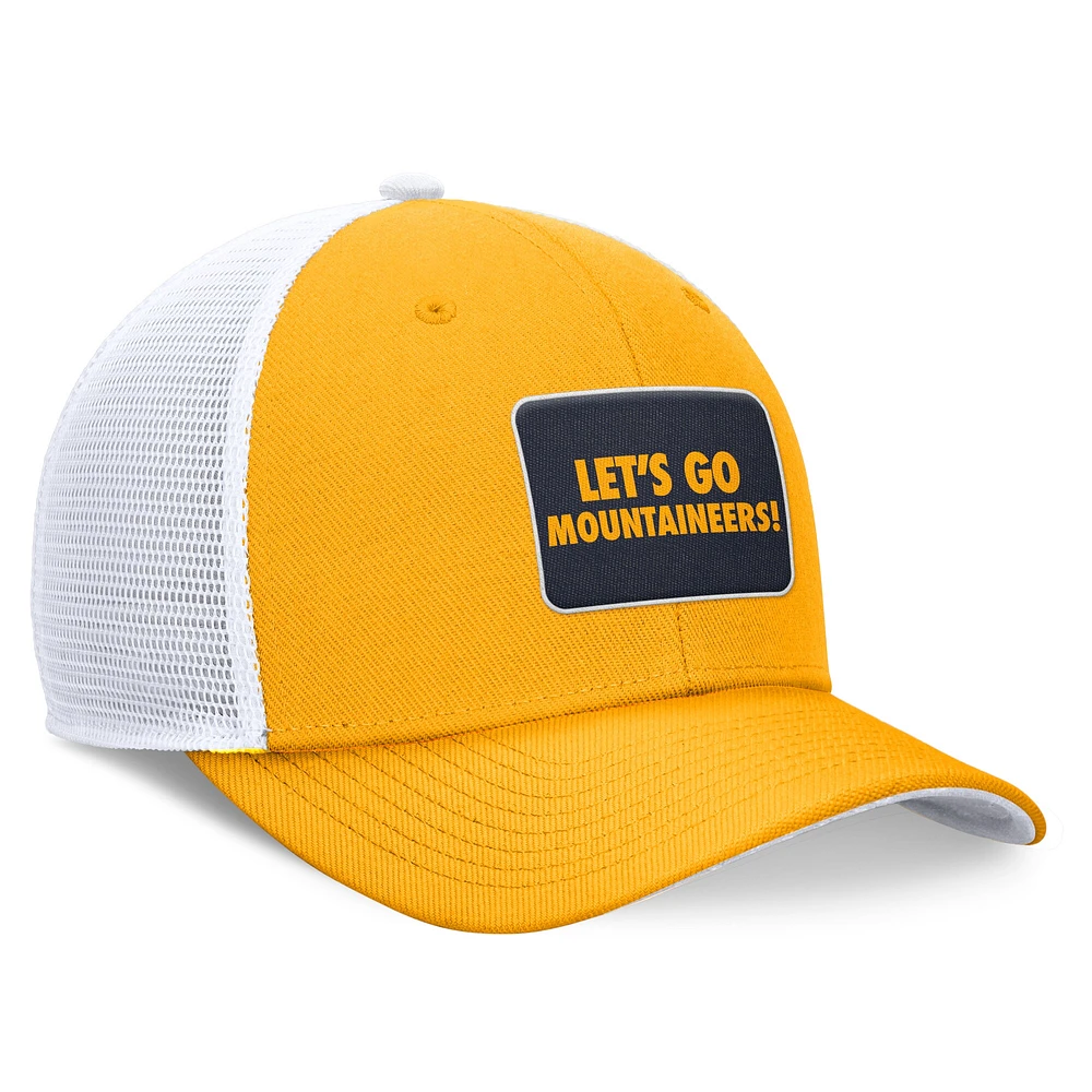 Men's Nike Gold/White West Virginia Mountaineers Local Rise Trucker Adjustable Hat