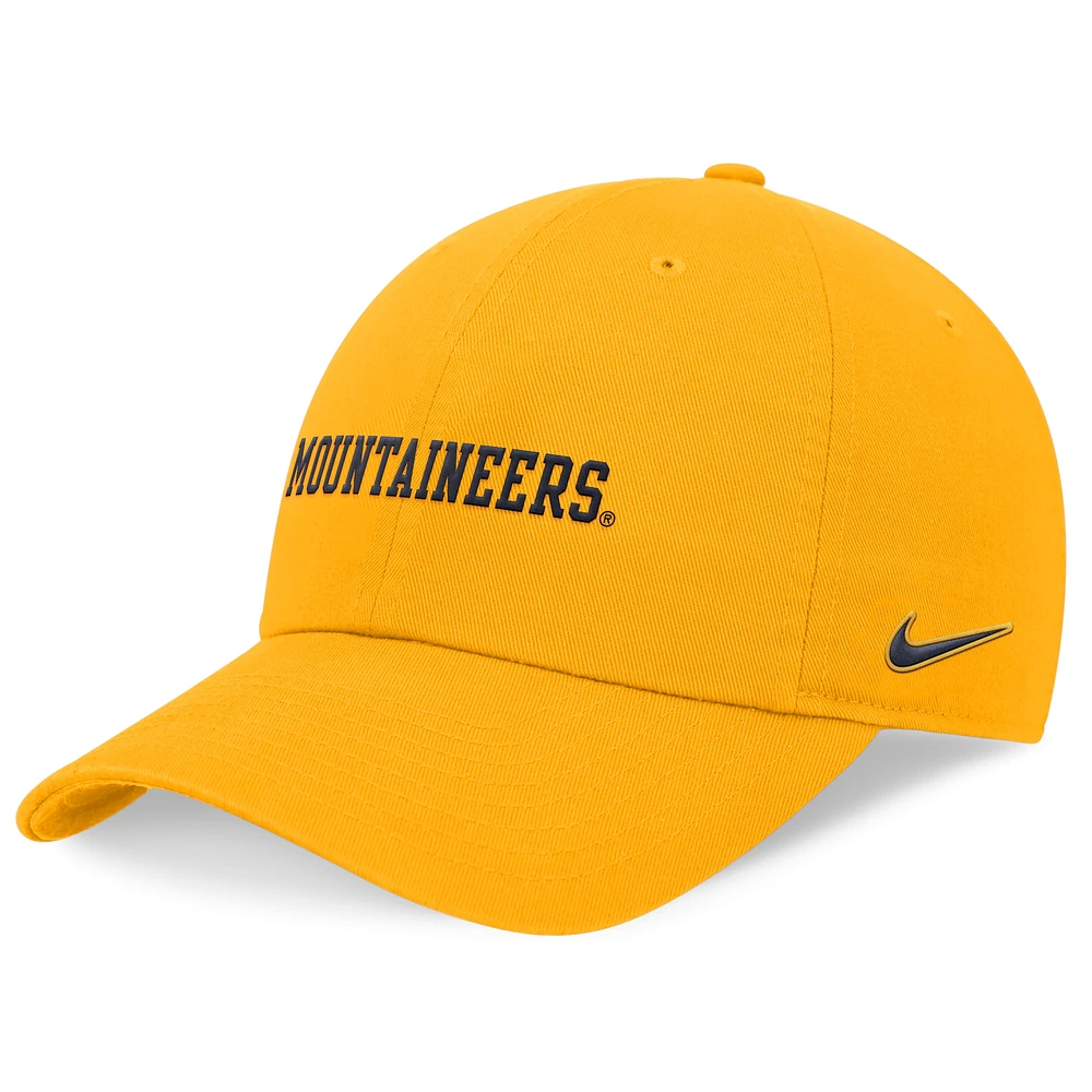 Casquette réglable Nike Gold West Virginia Mountaineers 2024 On-Field Club pour homme