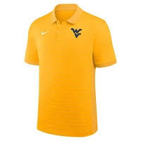 Men's Nike Gold West Virginia Mountaineers 2025 Early Season Coaches Sideline Victory Stripe Performance Polo