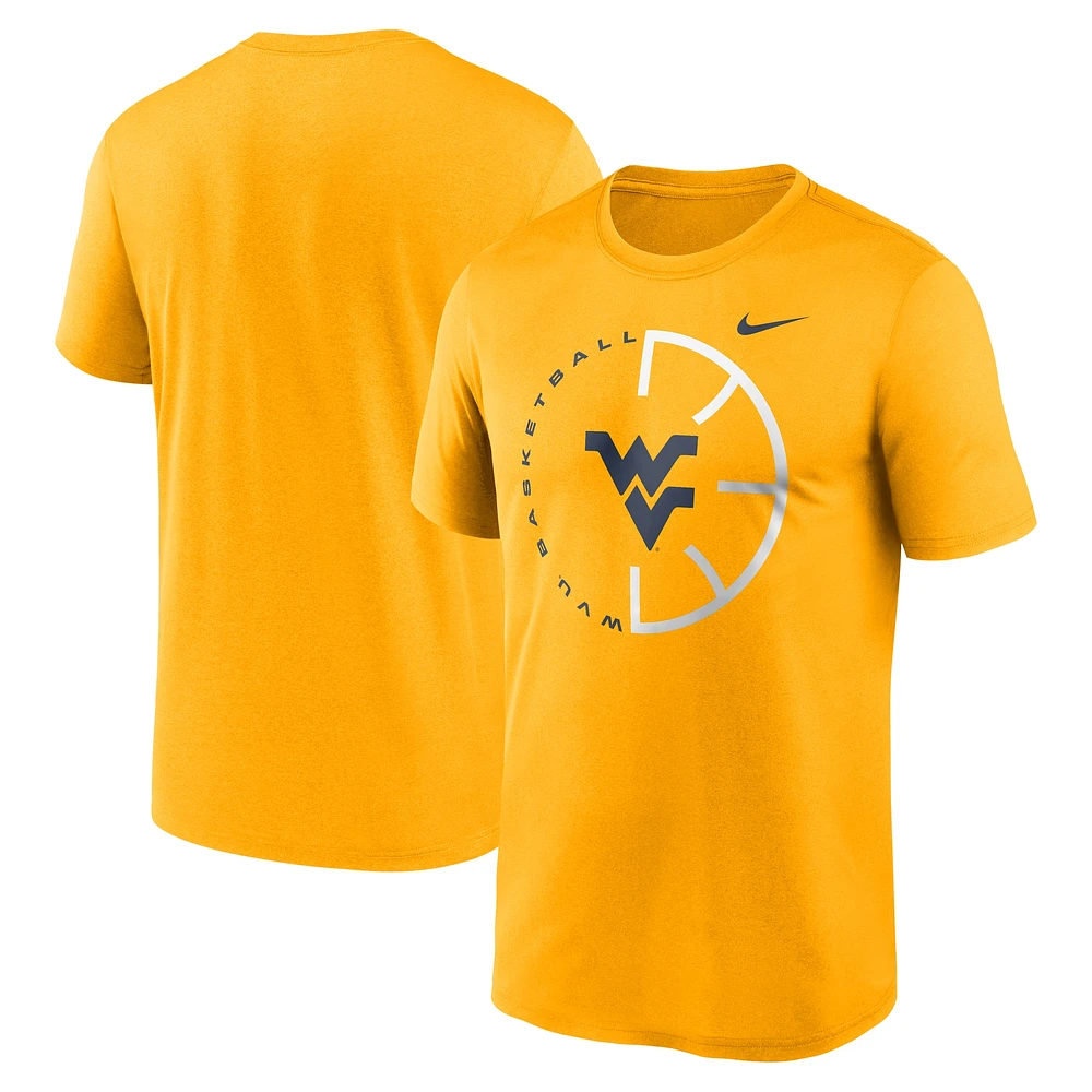 T-shirt Nike Gold West Virginia Mountaineers Legend Basketball Icon Performance pour homme