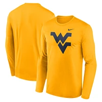 Men's Nike Gold West Virginia Mountaineers Primetime Primary Legend Long Sleeve T-Shirt