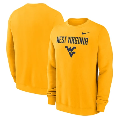 Sweat-shirt à enfiler Nike Gold West Virginia Mountaineers Primetime Primary Stack pour hommes