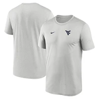 Men's Nike Gray West Virginia Mountaineers 2025 Sideline Small Logo Legend Performance T-Shirt