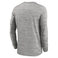 Men's Nike Gray West Virginia Mountaineers 2025 Sideline Velocity Performance Long Sleeve T-Shirt