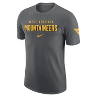 T-shirt Nike West Virginia Mountaineers Campus Gametime pour homme gris