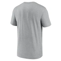 T-shirt Nike Heather Grey West Virginia Mountaineers pour homme - Légende du basket-ball sur le terrain Performance