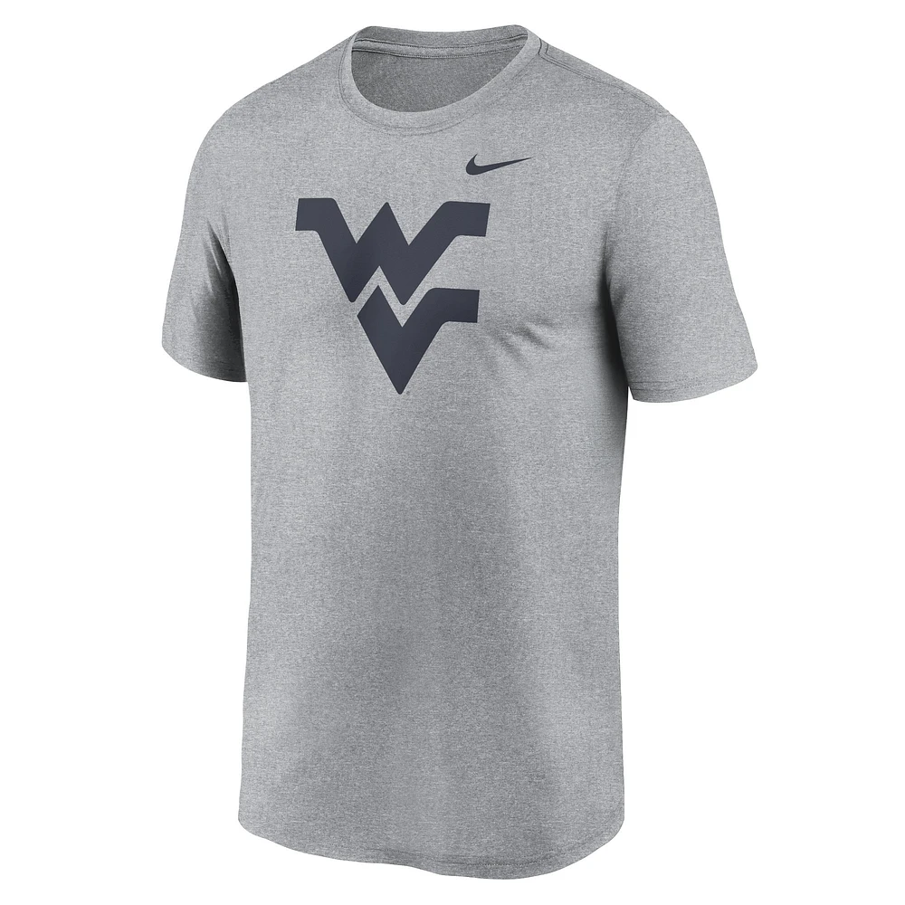 T-shirt Nike gris chiné avec logo Primetime Legend des Mountaineers de Virginie-Occidentale pour hommes