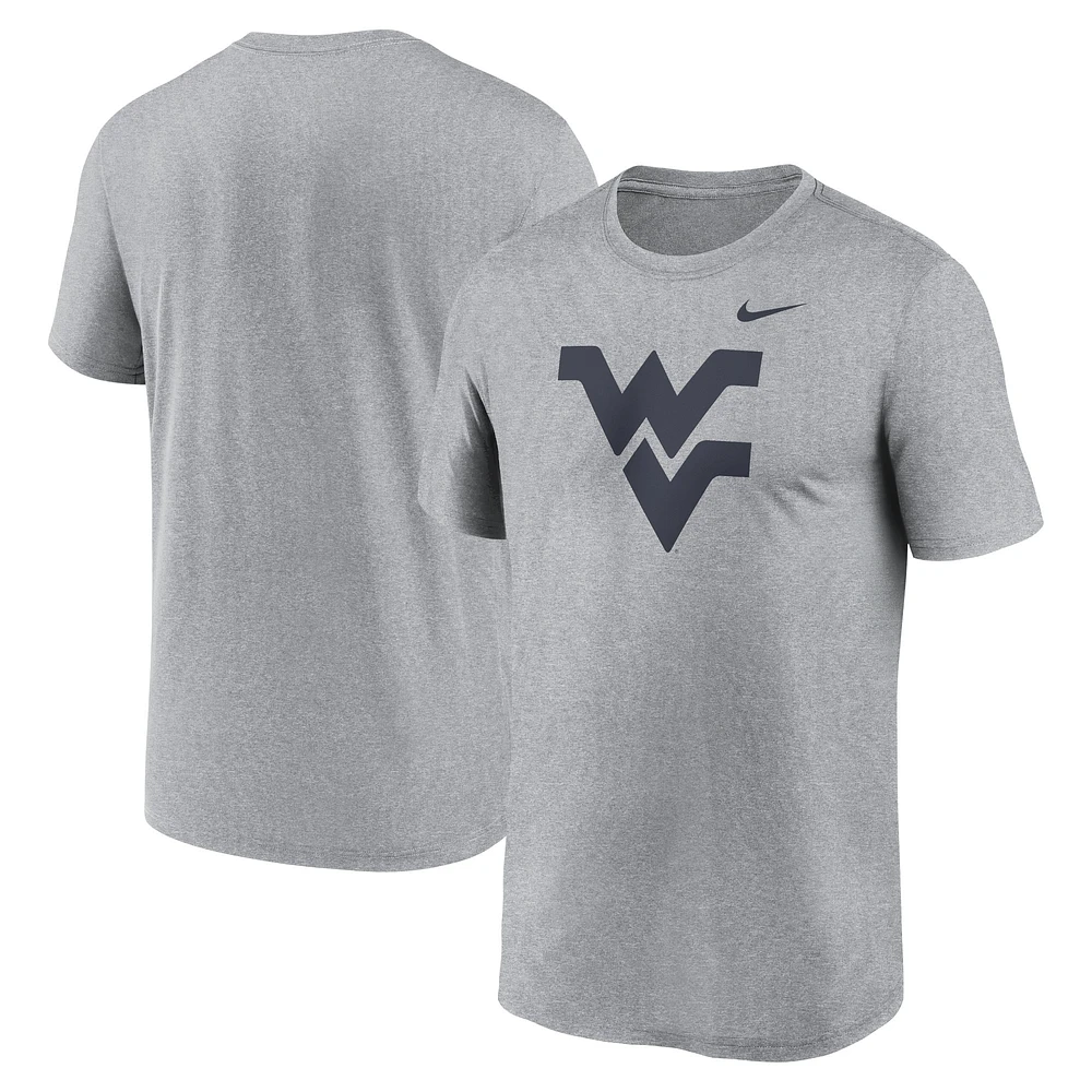 T-shirt Nike gris chiné avec logo Primetime Legend des Mountaineers de Virginie-Occidentale pour hommes