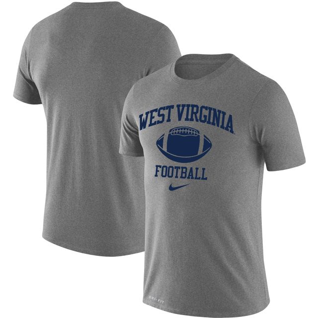 T-shirt Nike Heathered Grey West Virginia Mountaineers Retro Football Lockup Legend Performance pour homme