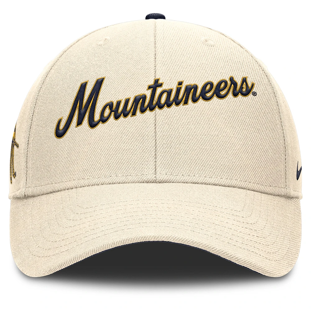 Casquette ajustable Nike Natural West Virginia Mountaineers Primetime Rise pour homme
