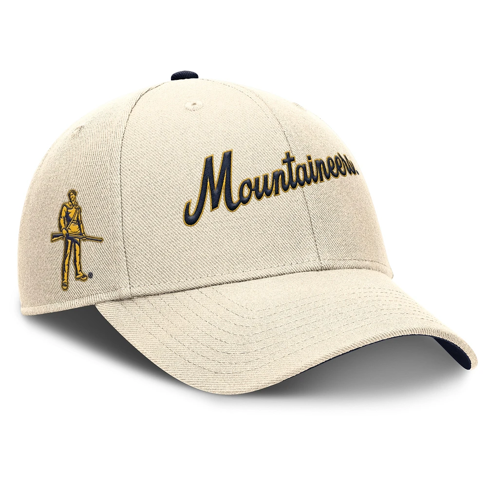 Casquette ajustable Nike Natural West Virginia Mountaineers Primetime Rise pour homme
