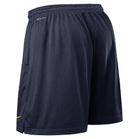 Short de performance réversible Nike bleu marine/or West Virginia Mountaineers 2025 pour homme