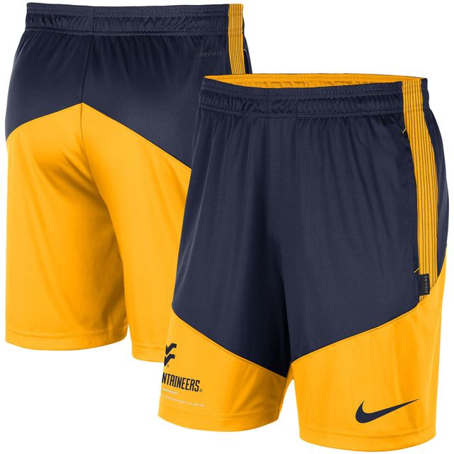 Short en tricot Nike pour homme, bleu marine/or, West Virginia Mountaineers Team Performance