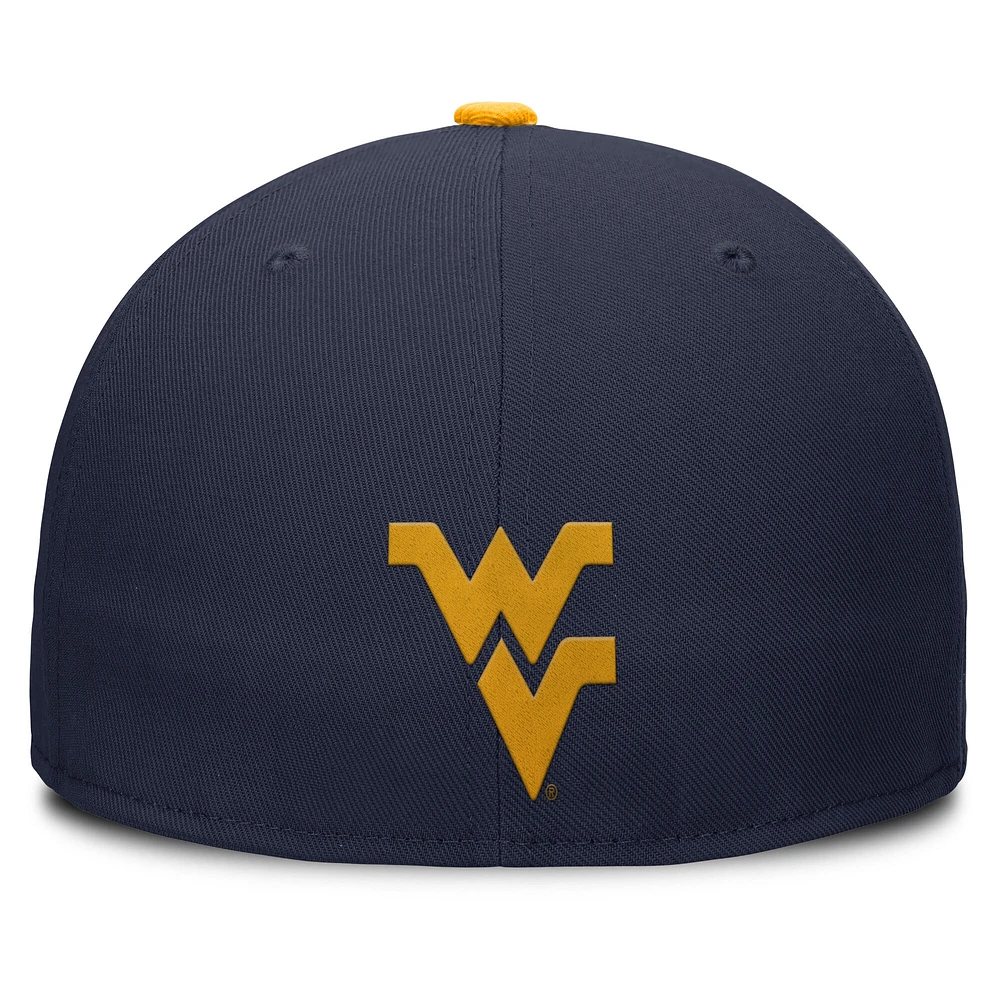 Men's Nike Navy/Gold West Virginia Mountaineers Two-Tone Primetime Performance Fitted Hat