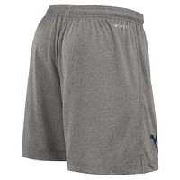 Short réversible Nike bleu marine/gris chiné pour homme des West Virginia Mountaineers
