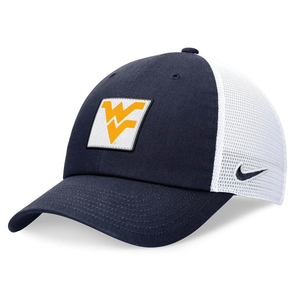 Men's Nike Navy/White West Virginia Mountaineers Primetime Club Trucker Adjustable Hat