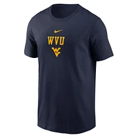 Men's Nike Navy West Virginia Mountaineers 2-Hit Stacked T-Shirt