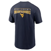 Men's Nike Navy West Virginia Mountaineers 2-Hit T-Shirt