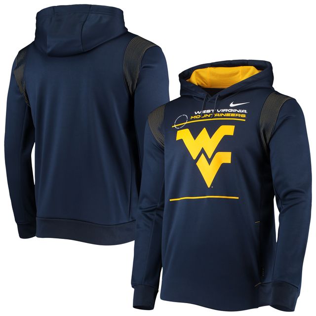 Sweat à capuche Nike pour homme, bleu marine, West Virginia Mountaineers 2021 Team Sideline Performance