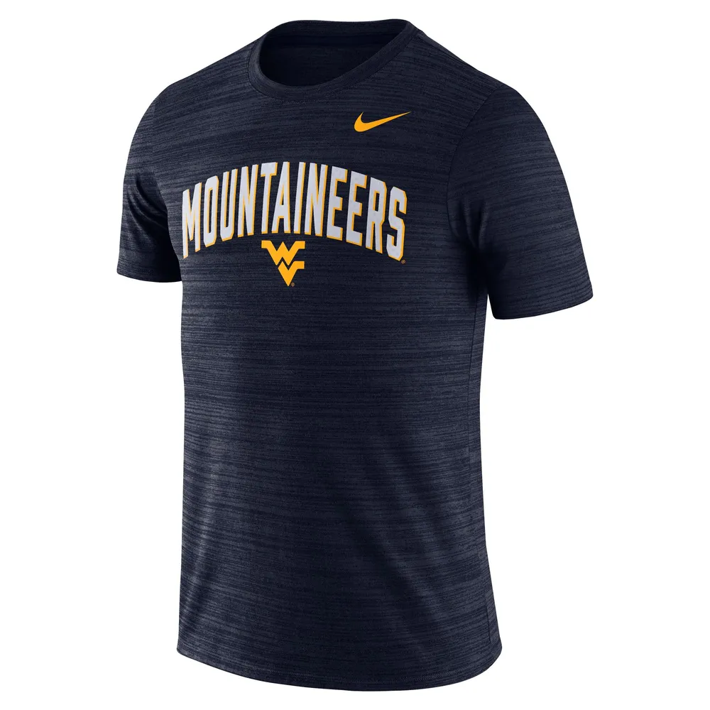 T-shirt Nike West Virginia Mountaineers 2022 Game Day Sideline Velocity Performance pour homme - Bleu marine