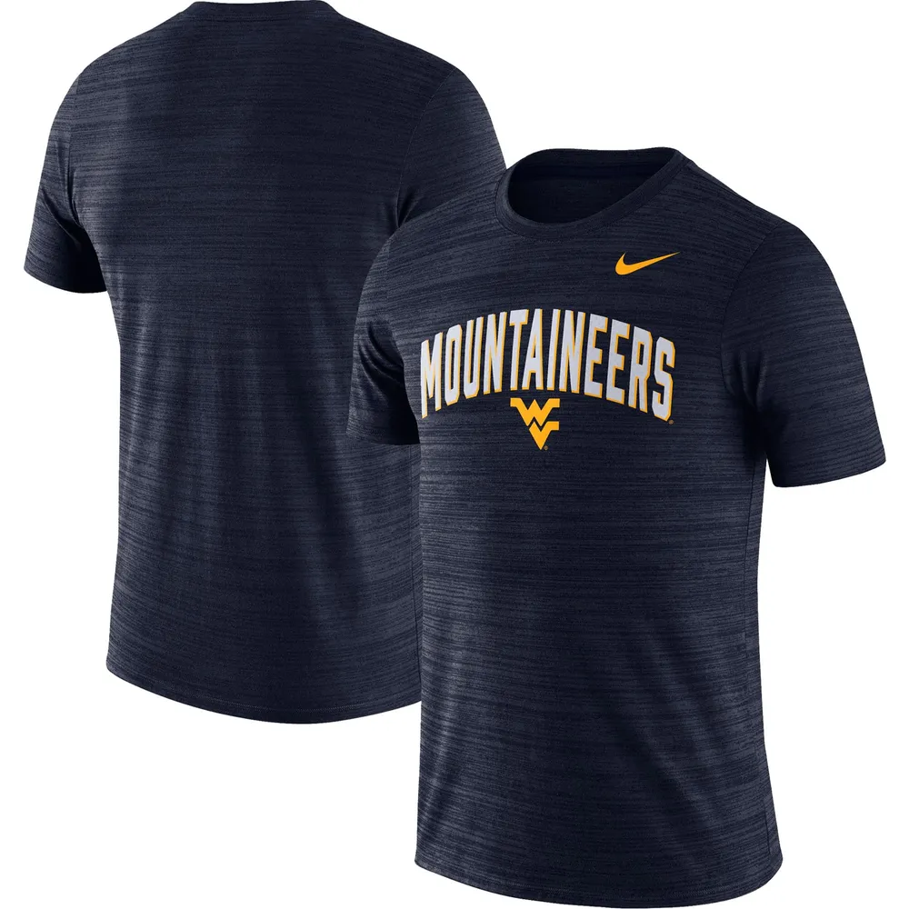 T-shirt Nike West Virginia Mountaineers 2022 Game Day Sideline Velocity Performance pour homme - Bleu marine