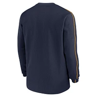 Men's Nike Navy West Virginia Mountaineers 2024 Sideline Coaches Long Sleeve Top