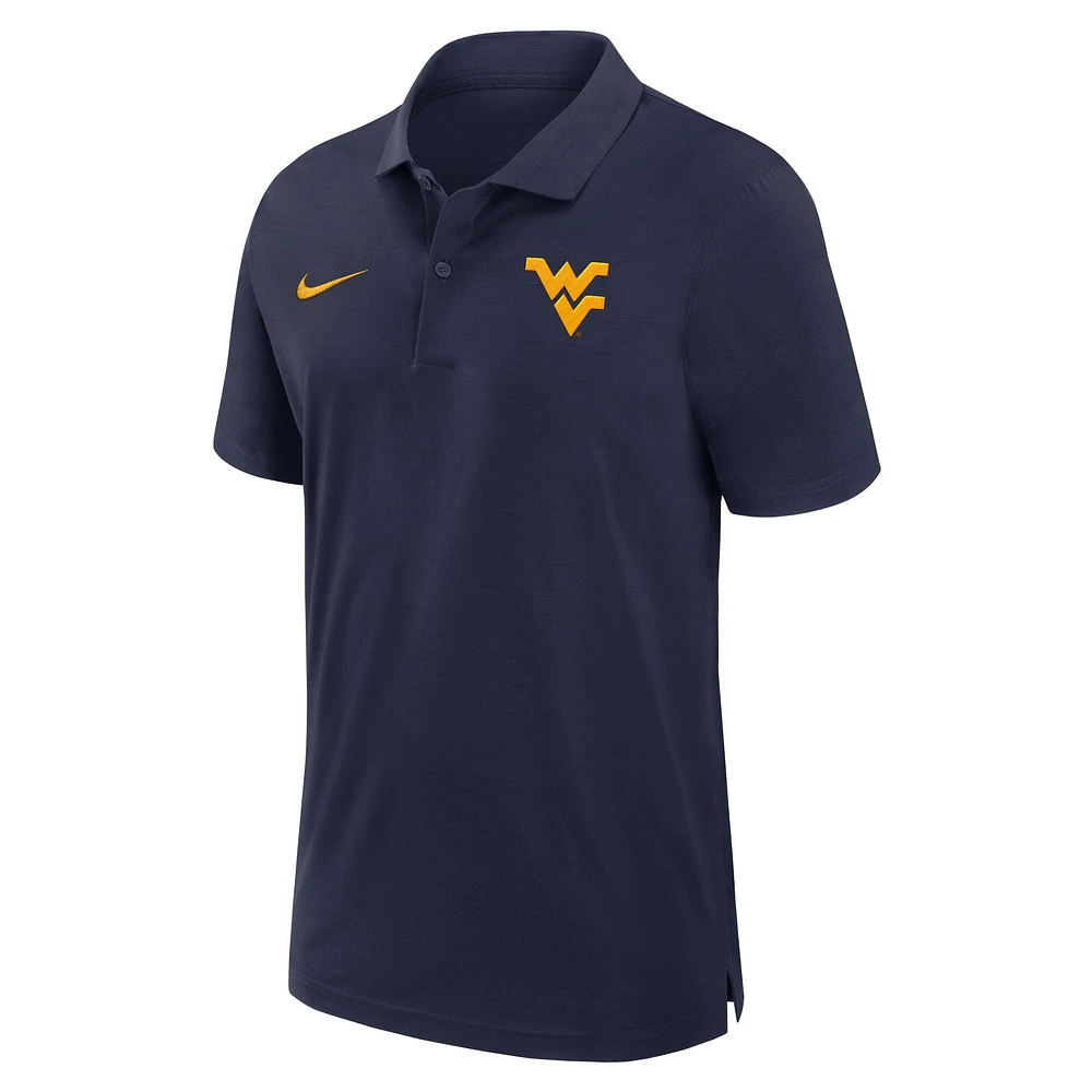 Men's Nike Navy West Virginia Mountaineers 2024 Sideline Woven Performance Polo