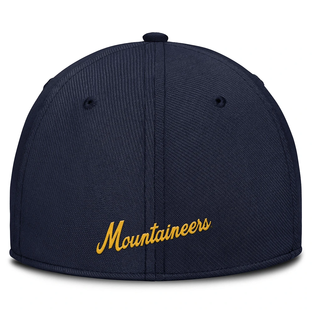 V110793 WVU NCAA FB Nike 2025 Dugout Entraîneurs Dri-Fit Rise Swoosh Flex HATMENFLX NC03-41S-WVN-190 #22