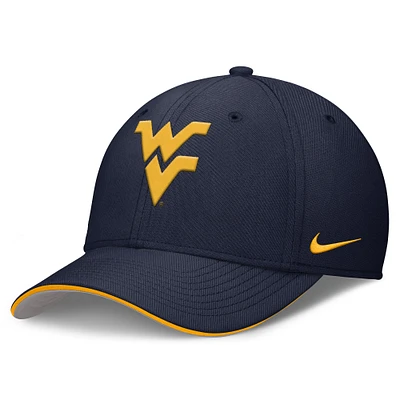 V110793 WVU NCAA FB Nike 2025 Dugout Entraîneurs Dri-Fit Rise Swoosh Flex HATMENFLX NC03-41S-WVN-190 #22
