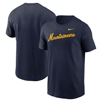 Men's Nike Navy West Virginia Mountaineers Baseball Wordmark T-Shirt