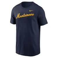 Men's Nike Navy West Virginia Mountaineers Baseball Wordmark T-Shirt