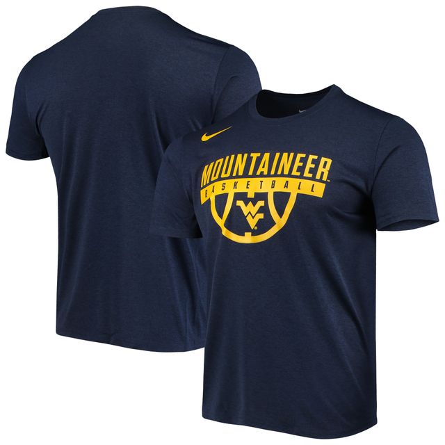 T-shirt Nike bleu marine West Virginia Mountaineers Basketball Drop Legend Performance pour homme